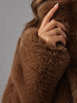 Women's Faux Fox Fur Cropped Jacket
