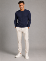 Men's Waffle-Textured Crewneck Sweatshirt