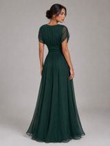 Women's Floral Pleated Maxi Dress