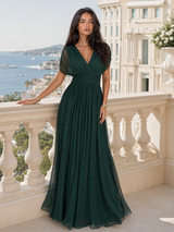 Women's Floral Pleated Maxi Dress