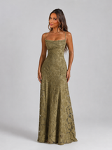 Women's Floral Sculpted Bodice Maxi Dress
