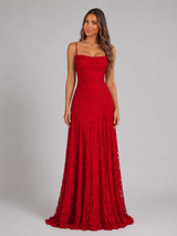 Women's Floral Sculpted Bodice Maxi Dress