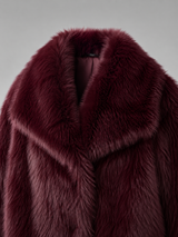Women's Plush Cropped Faux Fur Jacket