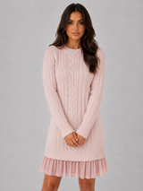 Women's Cable Knit Jumper Dress