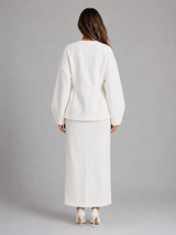 Women's Peplum Jacket & Skirt Suit