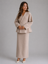 Women's Peplum Jacket & Skirt Suit
