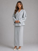 Women's Peplum Jacket & Skirt Suit