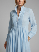 Women's Button Front Maxi Shirt Dress