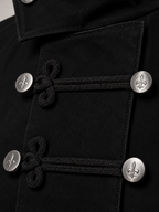 Women's Military Jacket | Stand Collar, Frog Buttons