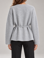 Women's Belted Wrap Cardigan | V-Neck Knit