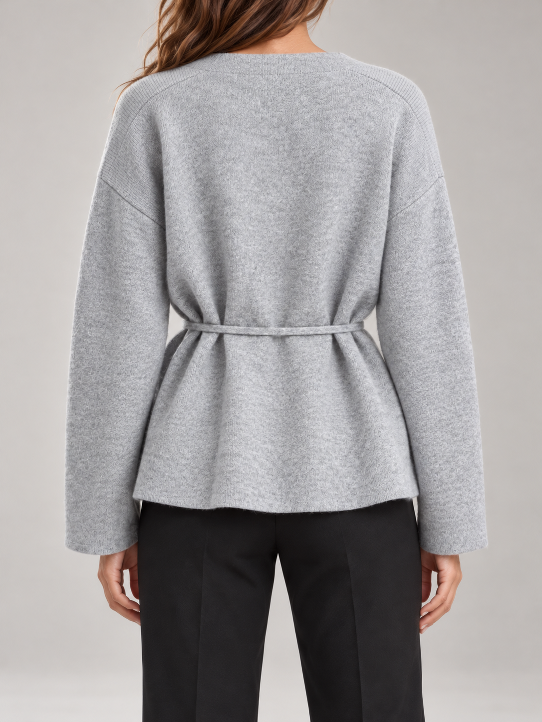 Women's Belted Wrap Cardigan | V-Neck Knit