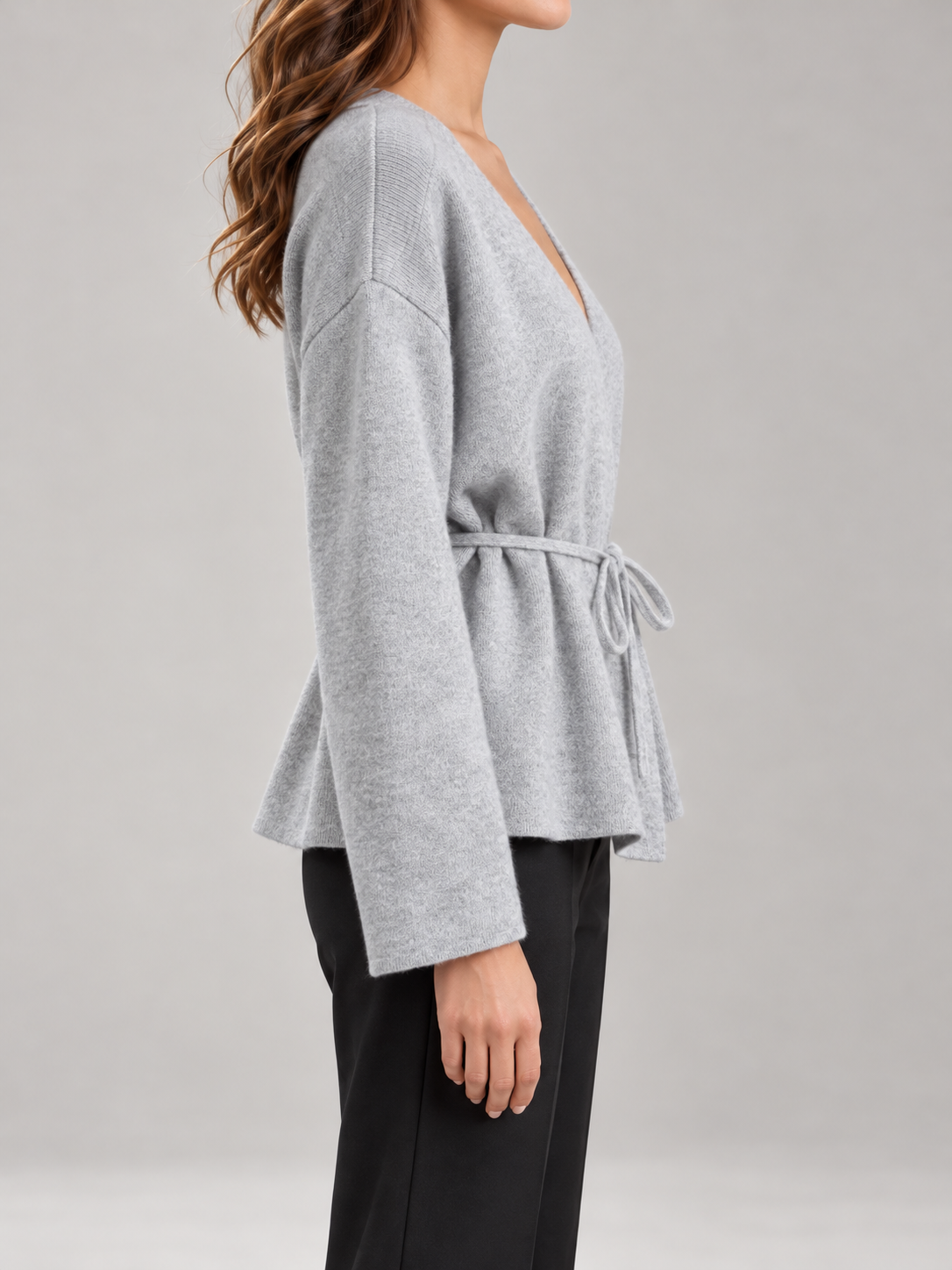 Women's Belted Wrap Cardigan | V-Neck Knit