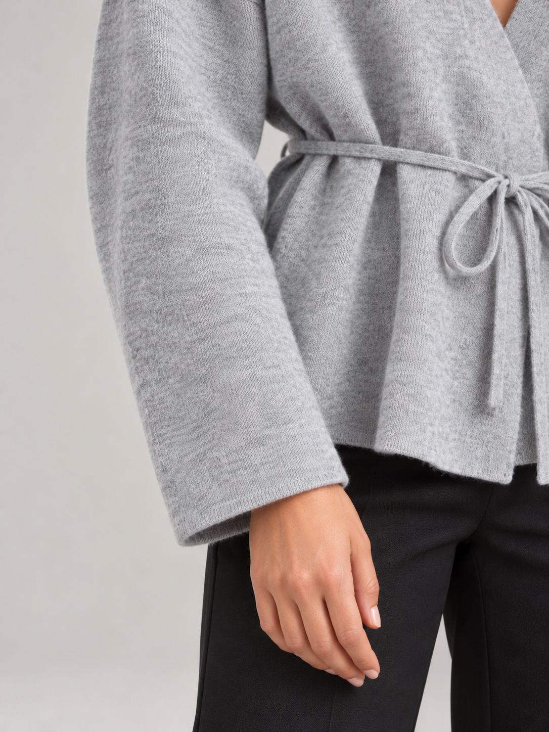 Women's Belted Wrap Cardigan | V-Neck Knit