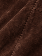 Women's Faux Suede Bomber Jacket | Stand Collar, Flap Pockets