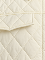 Women's Cropped Quilted Jacket | Collared, Snap Front