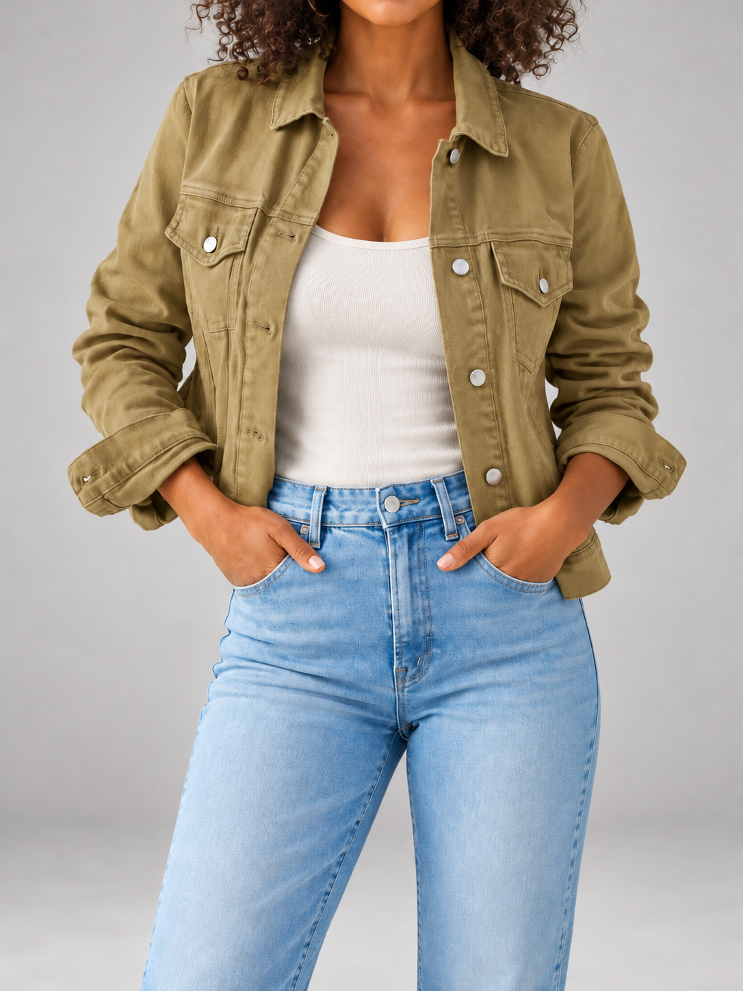 Women's Classic Denim Jacket | Button Front Trucker