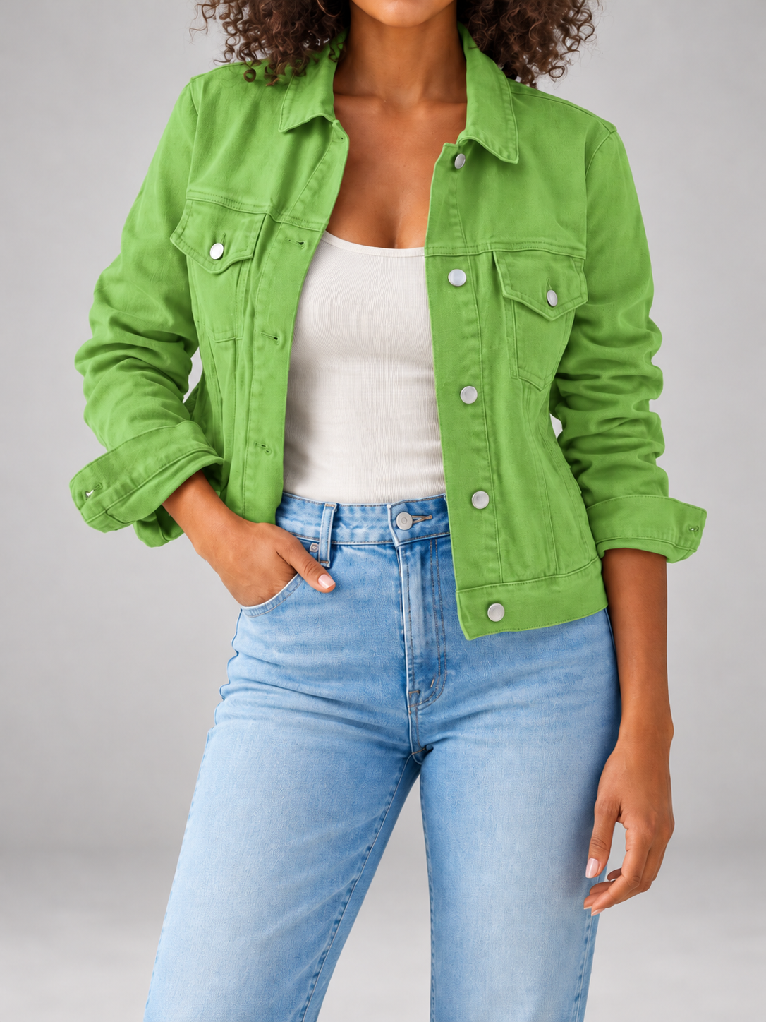 Women's Classic Denim Jacket | Button Front Trucker