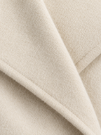 Women's Cropped Wool-Blend Jacket | Blazer Collar, Elasticated Hem