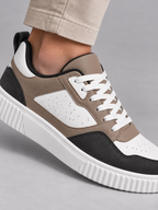 Men's Colour Block Low-Top Trainers | Lace-Up, Chunky Sole