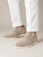 Men's Faux Suede Slip-On Ankle Loafers | Tonal Sole