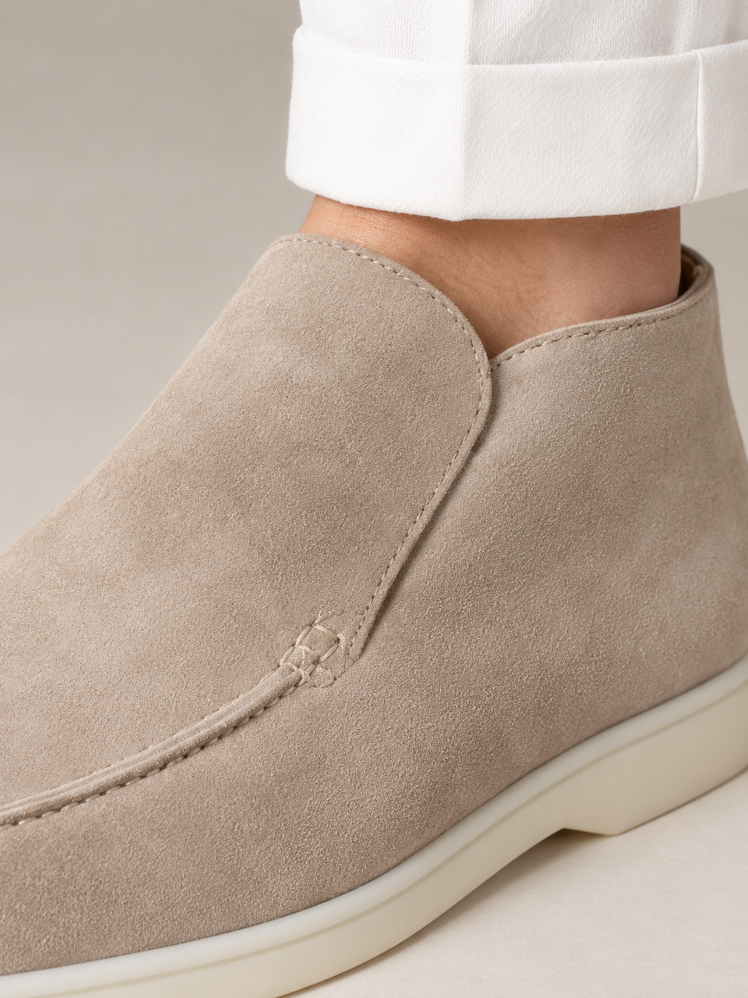 Men's Faux Suede Slip-On Ankle Loafers | Tonal Sole