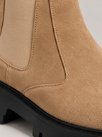 Men's Faux Suede Chelsea Boots | Chunky Lug Sole