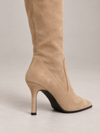 Women's Over-The-Knee Stiletto Boots | Faux Suede, Buckle Cuff