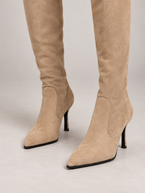 Women's Over-The-Knee Stiletto Boots | Faux Suede, Buckle Cuff