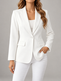 Women's Single Button Blazer | Peak Lapel, Tailored Fit