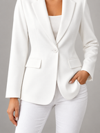 Women's Single Button Blazer | Peak Lapel, Tailored Fit