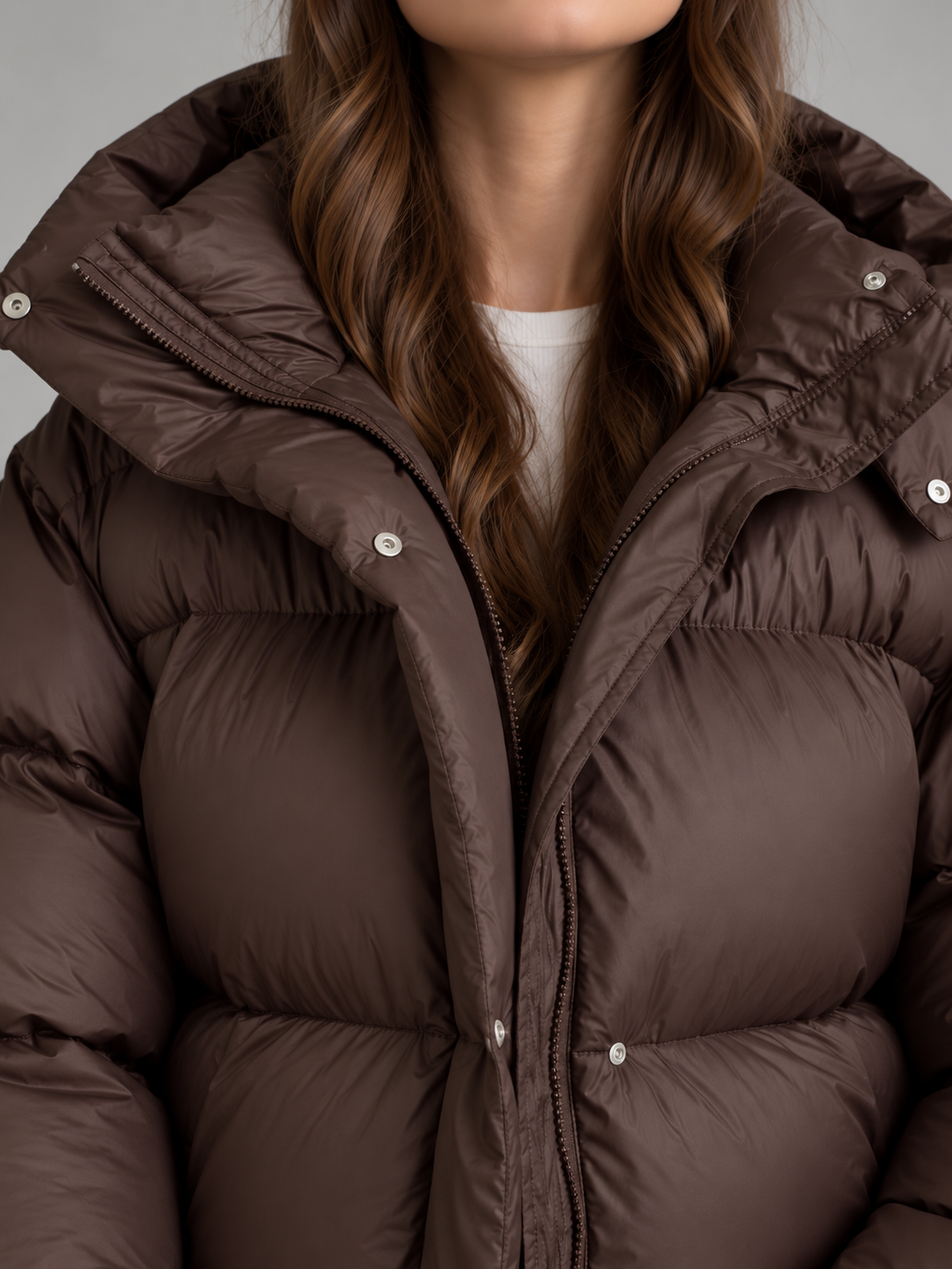 Women's Cropped Hooded Puffer Jacket | Drawstring Waist