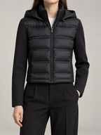 Women's Hybrid Padded Jacket | Quilted Front, Stretch Sleeves