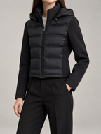Women's Hybrid Padded Jacket | Quilted Front, Stretch Sleeves
