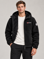 Men's Hooded Fleece Jacket | Full Zip, Sherpa Lined