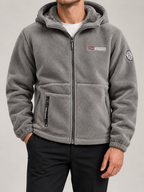 Men's Hooded Fleece Jacket | Full Zip, Sherpa Lined