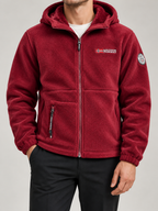 Men's Hooded Fleece Jacket | Full Zip, Sherpa Lined