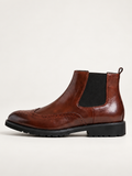 Men's Brogue Chelsea Boots | Lug Sole