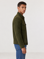 Men's Faux Suede Trucker Jacket | Stand Collar
