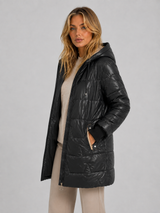 Women's Longline Hooded Puffer Coat