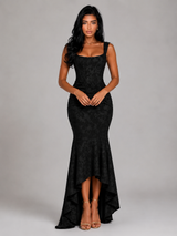 Women's Floral Corset Fishtail Maxi Dress