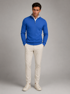 Men's Knit Quarter-Zip Mock Neck Sweater