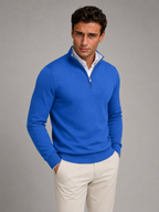 Men's Knit Quarter-Zip Mock Neck Sweater