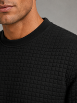 Men's Waffle-Textured Crewneck Sweatshirt
