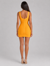 Women's Bandage Scoop Neck Mini Dress