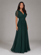 Women's Floral Pleated Maxi Dress