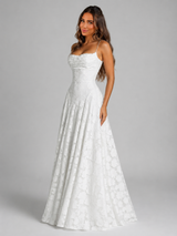 Women's Floral Sculpted Bodice Maxi Dress
