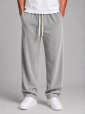 Men's Wide Leg Corduroy Trousers