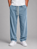 Men's Wide Leg Corduroy Trousers