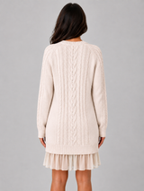 Women's Cable Knit Jumper Dress