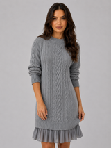 Women's Cable Knit Jumper Dress